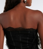 The Attico Feather-trimmed minidress
