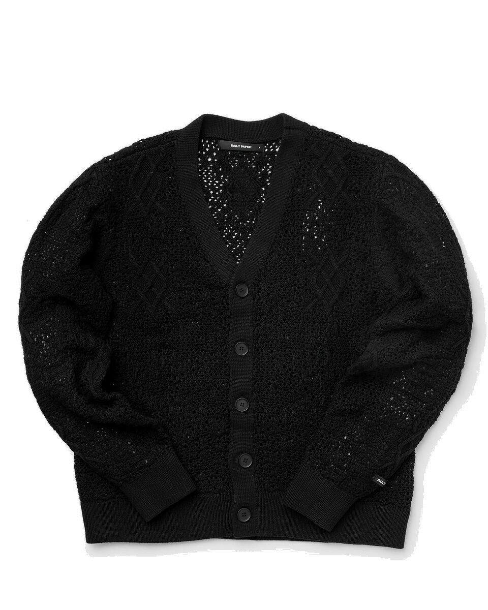 Photo: Daily Paper Natari Cardigan Black - Mens - Zippers & Cardigans