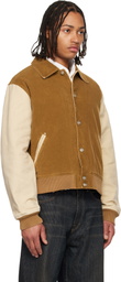 Wales Bonner Tan 'The Homecoming Varsity' Jacket