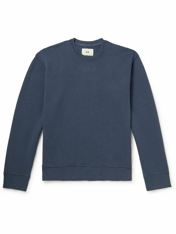 Photo: Folk - Cotton-Jersey Sweatshirt - Blue