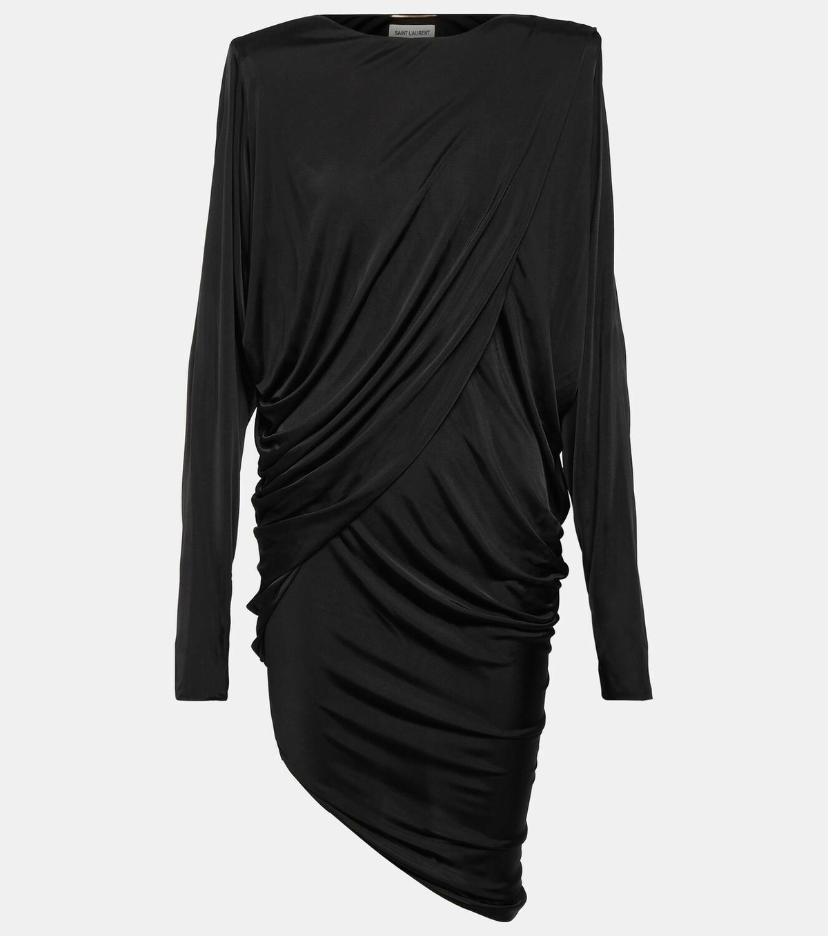 Saint Laurent Sleeveless Draped Minidress