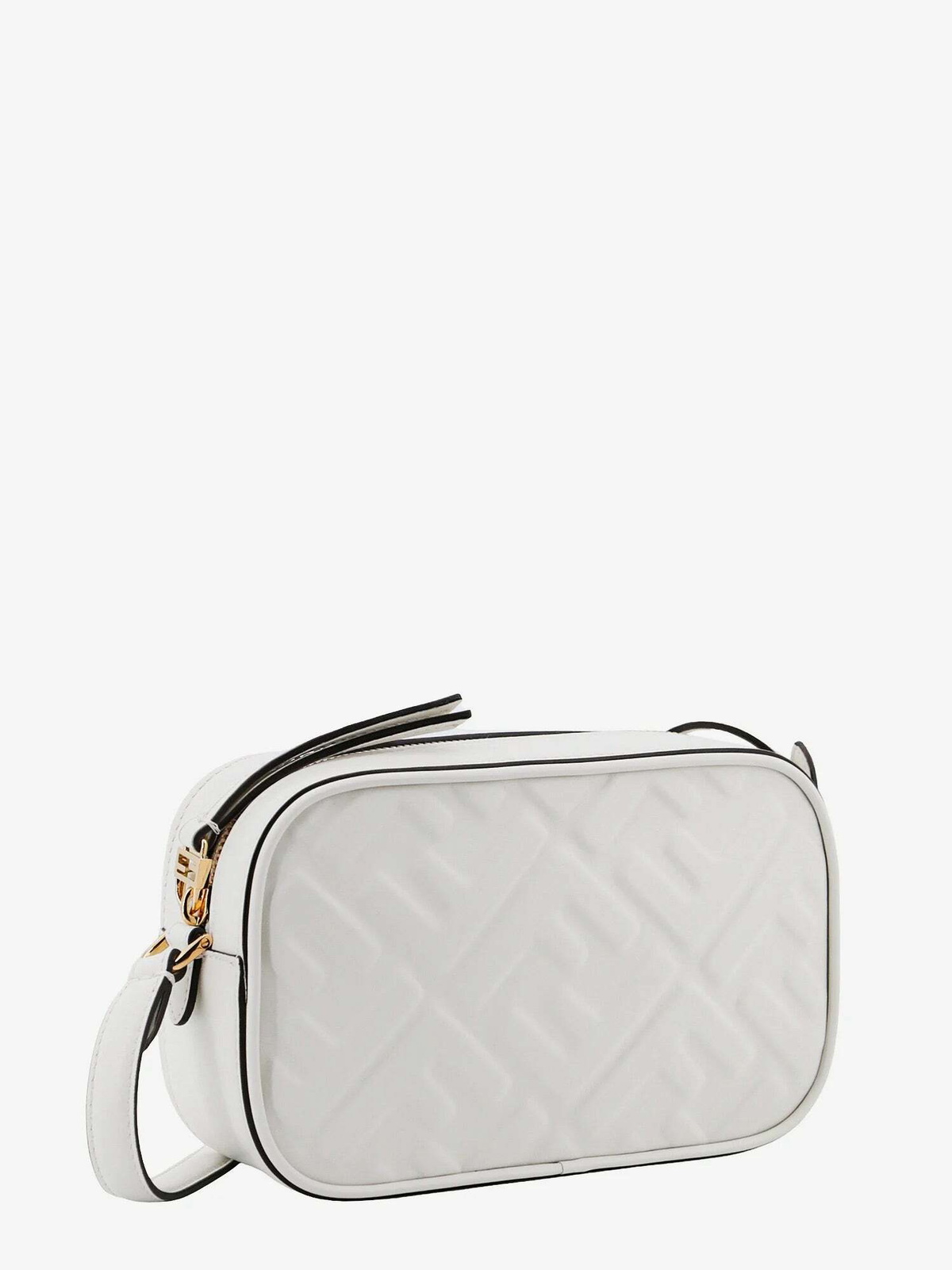 バッグ FENDI CAMERA CASE MEDIUM FENDI Diagonal Medium FF Zucca Canvas Camera Case Crossbody Bag Black