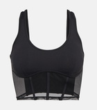 Alo Yoga Airbrush mesh corset tank top