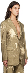 R13 Khaki Ragged Blazer