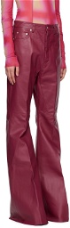 Rick Owens Pink Bolan Leather Pants