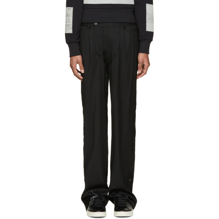 Hood by Air Black Suiting Snappers Trousers Hood By Air