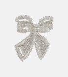 Self-Portrait Bow crystal-embellished earrings