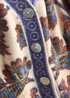 Farm Rio Ainika Floral Wool-blend Cardigan Cream