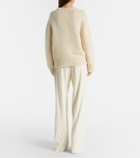 Ralph Lauren Collection Striped high-rise wool wide-leg pants