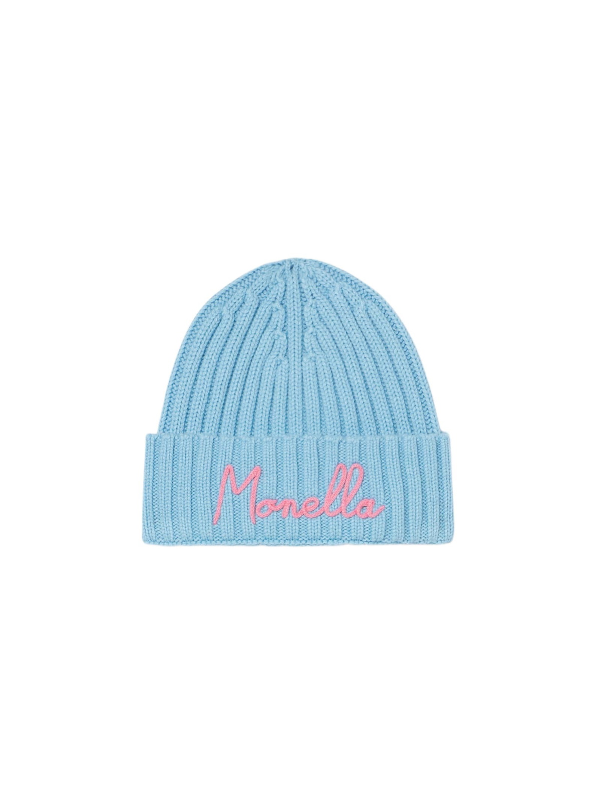 MC2 Saint Barth Girl Turquoise Beanie With Monella Embroidery