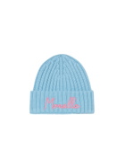 MC2 Saint Barth Girl Turquoise Beanie With Monella Embroidery