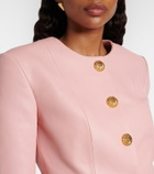 Balmain Cropped leather jacket