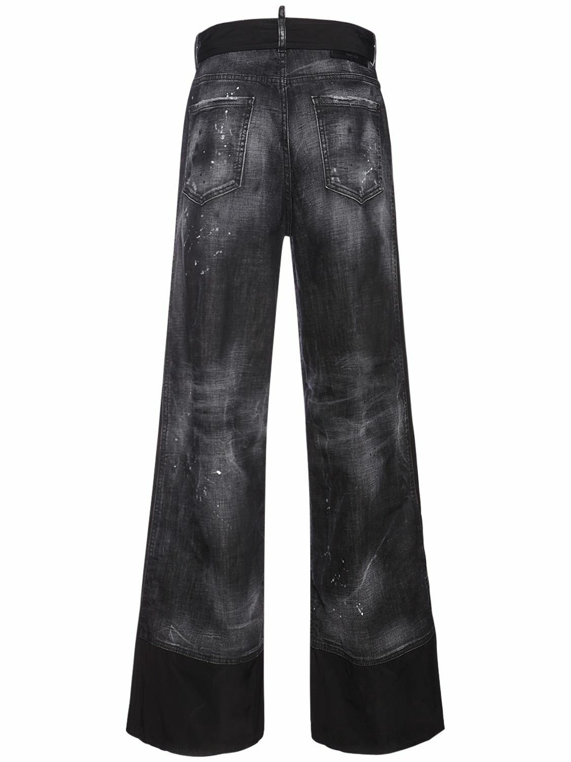 【関税&送料込】Dsquared Stretch Denim Traveller Wide-Leg Je DSQUARED2 Hybrid Traveler Denim Hybrid Wide Jeans Dsquared2