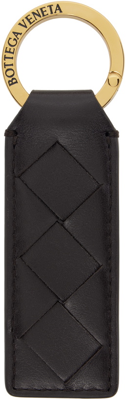 Photo: Bottega Veneta Black Tab Key Ring