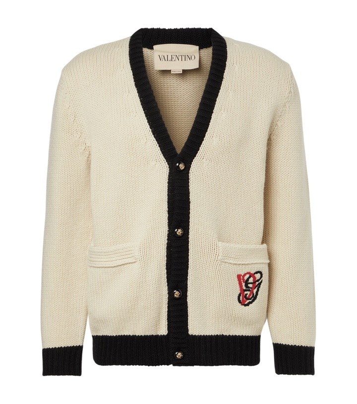 Photo: Valentino Embroidered virgin wool cardigan