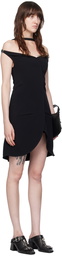 Courrèges Black Ellipse Minidress