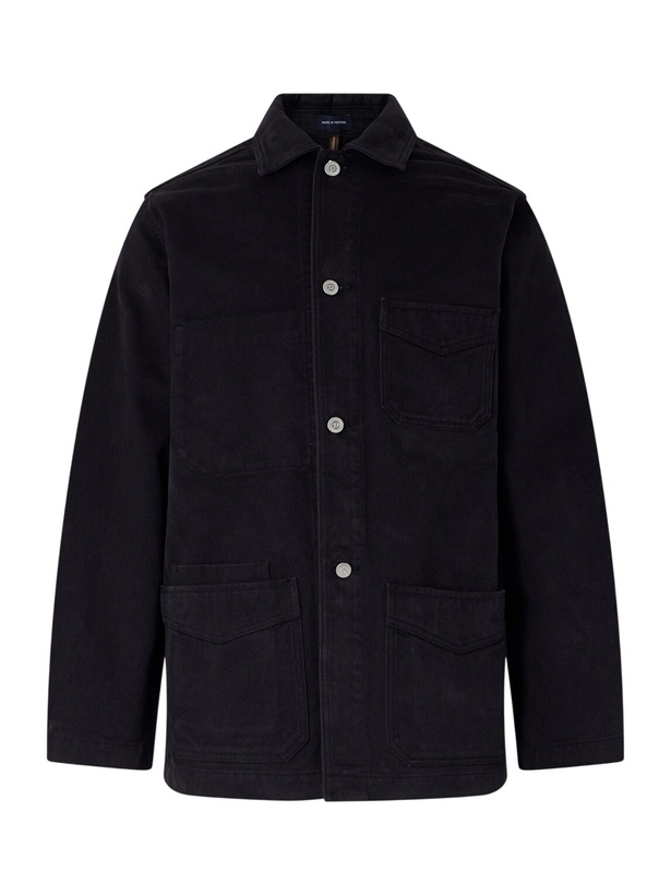 Photo: Drake's - Denim Chore Jacket - Black