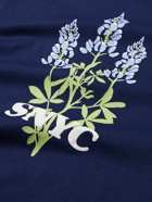 Saturdays NYC - Blue Bonnets Logo-Print Cotton-Jersey T-Shirt - Blue