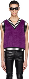 Theophilio Purple Shag Sweater Vest