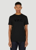 A.P.C. - VPC Flocked Logo T-Shirt in Black