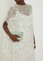 Bernadette Elenore Floral-appliquéd Chiffon Maxi Dress White
