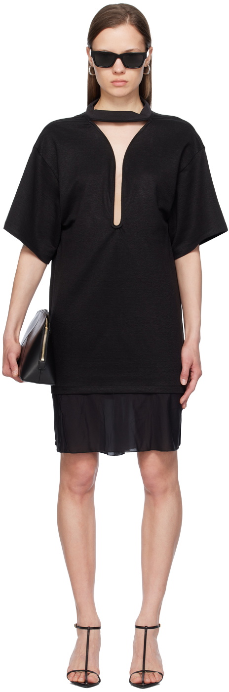 Victoria Beckham Black Cutout Minidress Victoria Beckham