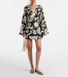 Cala de la Cruz Vera printed linen minidress