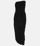 Norma Kamali Diana strapless jersey midi dress