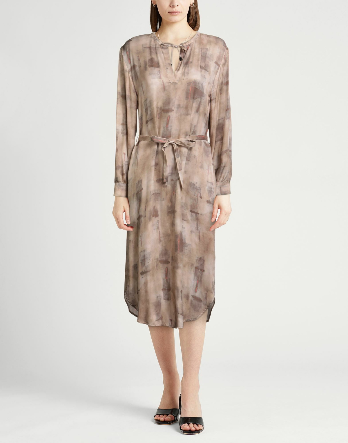 Peserico Womens Midi dress Taupe