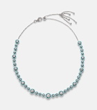Kamyen Polka Dots 18kt white gold and enamel necklace with diamonds