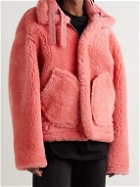VETEMENTS - Oversized Shearling Jacket - Pink