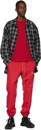 Rhude Red Terry Lounge Pants