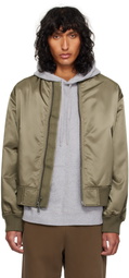 Reigning Champ Khaki Nylon Twill Crew Bomber Jacket