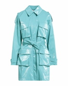 Jijil Womens Overcoat & Trench Coat Turquoise