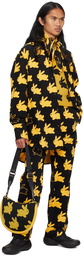 JW Anderson Black & Yellow 'All Over Bunny' Trousers