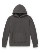 Les Tien - Garment-Dyed Fleece-Back Cotton-Jersey Hoodie - Black