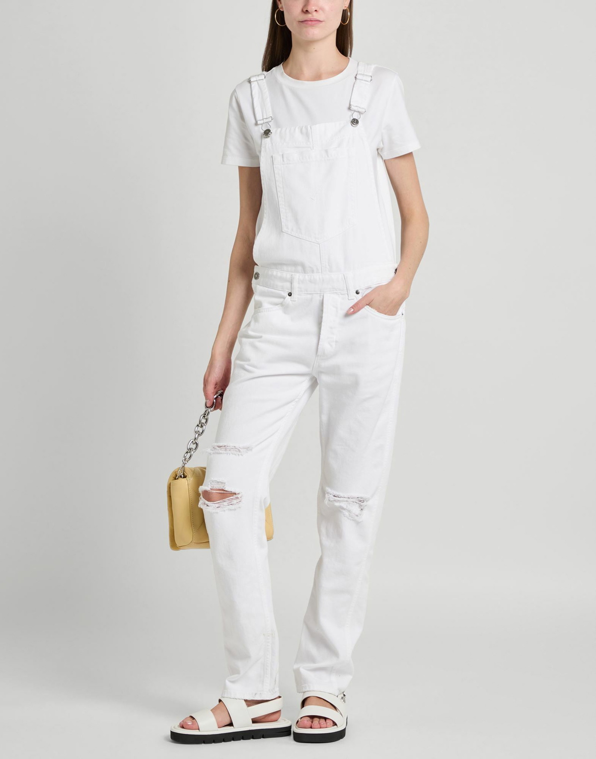 Dondup Womens Overalls in White