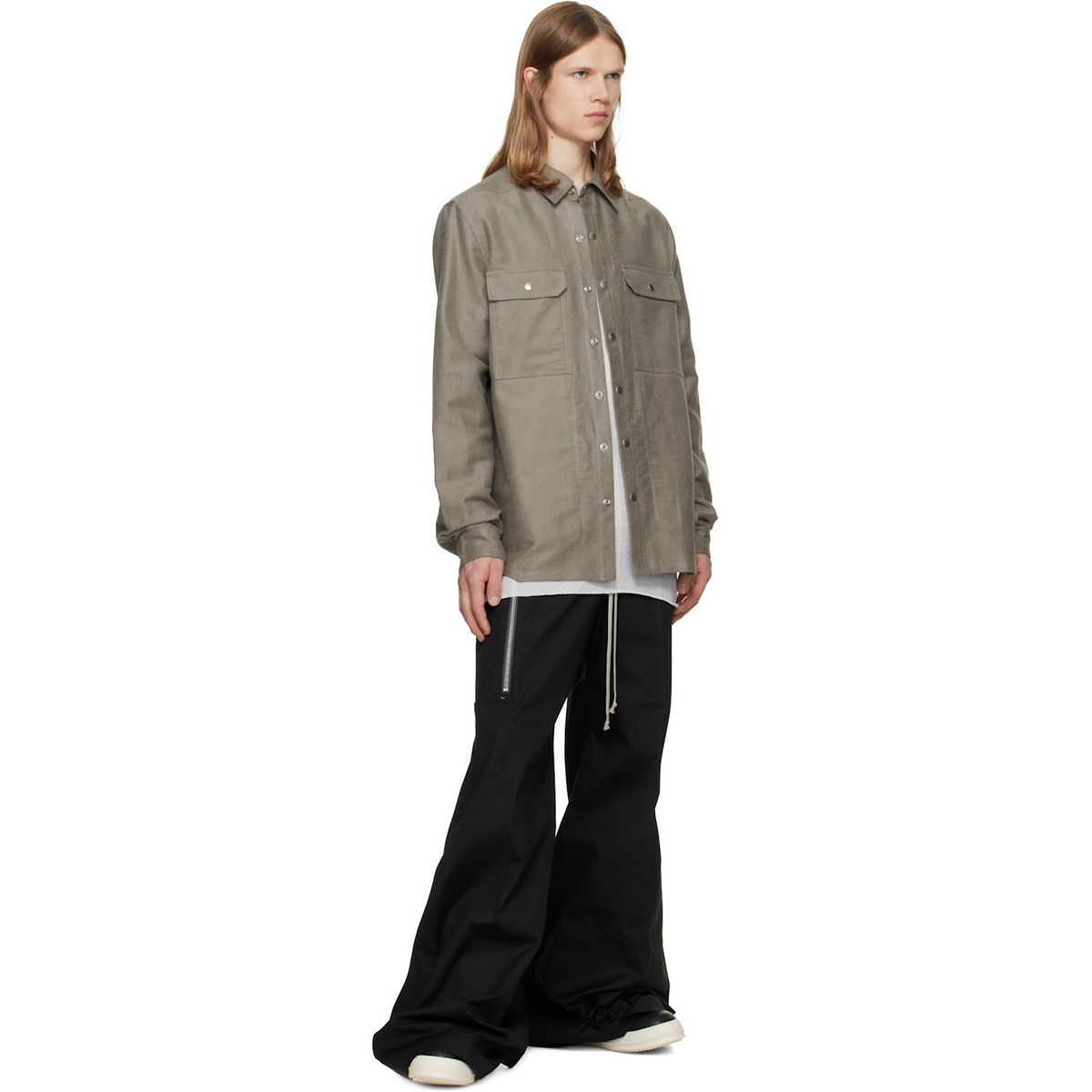 Rick Owens Black & Off-White Tower Geobasket Sneakers