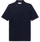 Brunello Cucinelli - Slim-Fit Cotton and Linen-Blend Polo Shirt - Storm blue