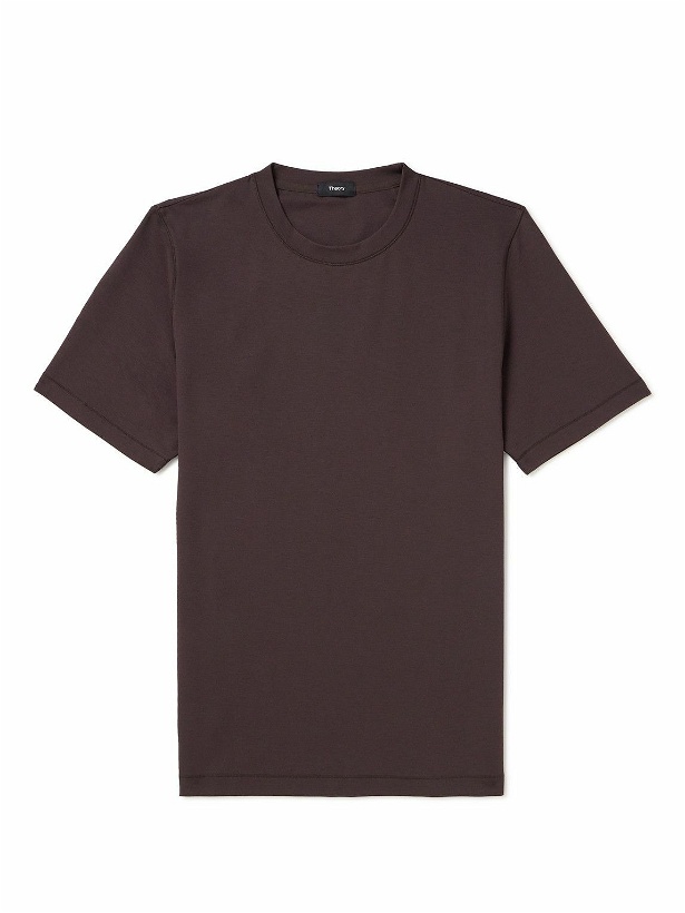 Photo: Theory - Ryder Stretch-Jersey T-Shirt - Brown