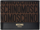Moschino Brown Jacquard Logo Wallet