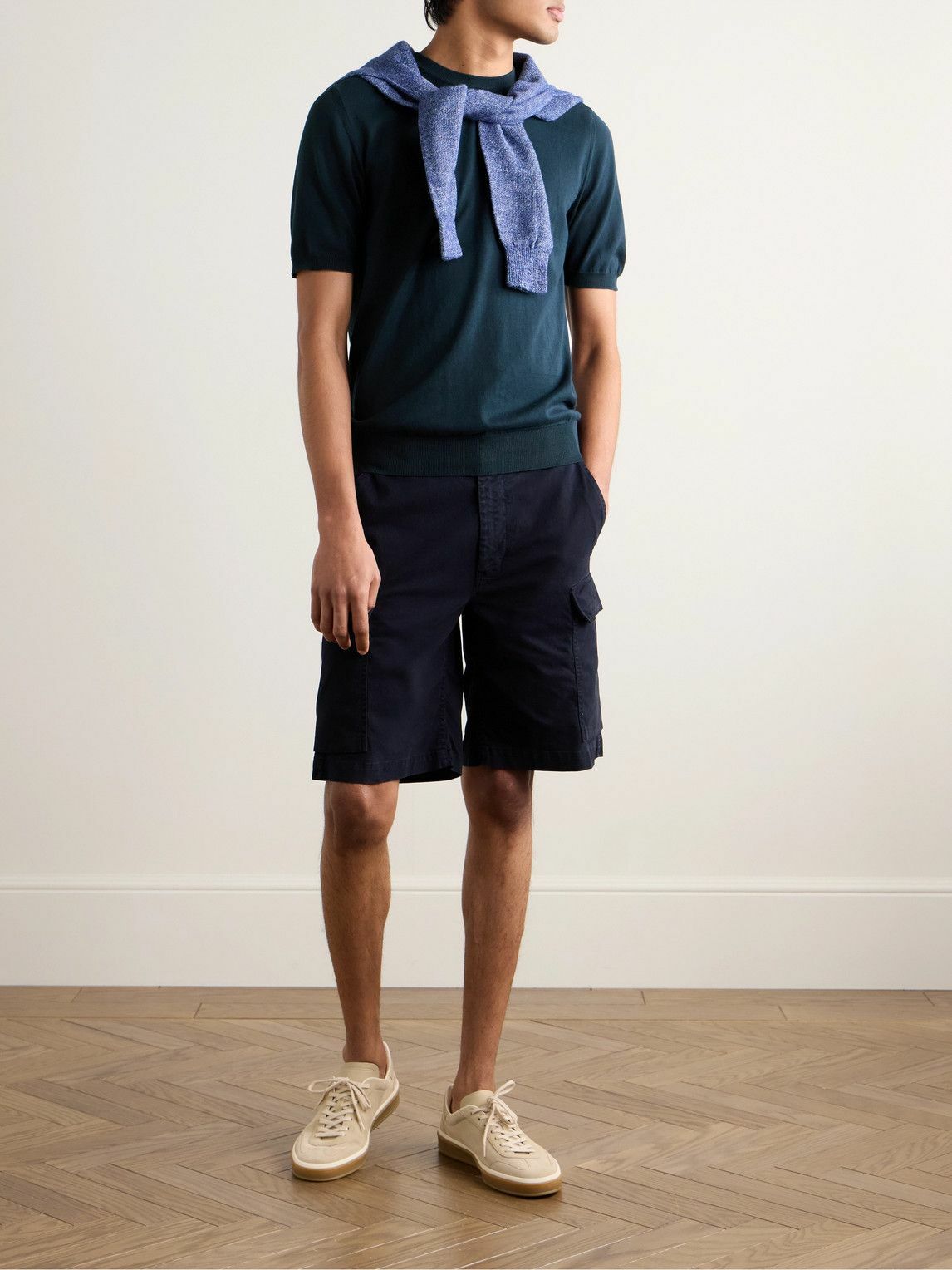 Boglioli - Garment-Dyed Cotton T-Shirt - Blue