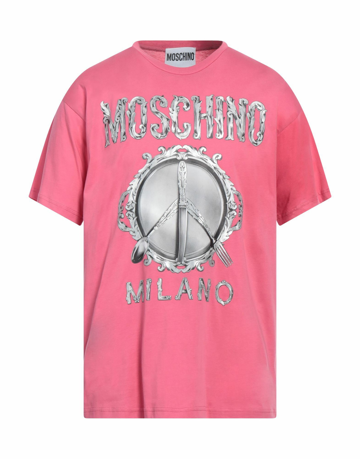 Moschino Mens T-shirt in Magenta