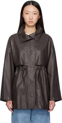 The Row Brown Herbie Leather Jacket