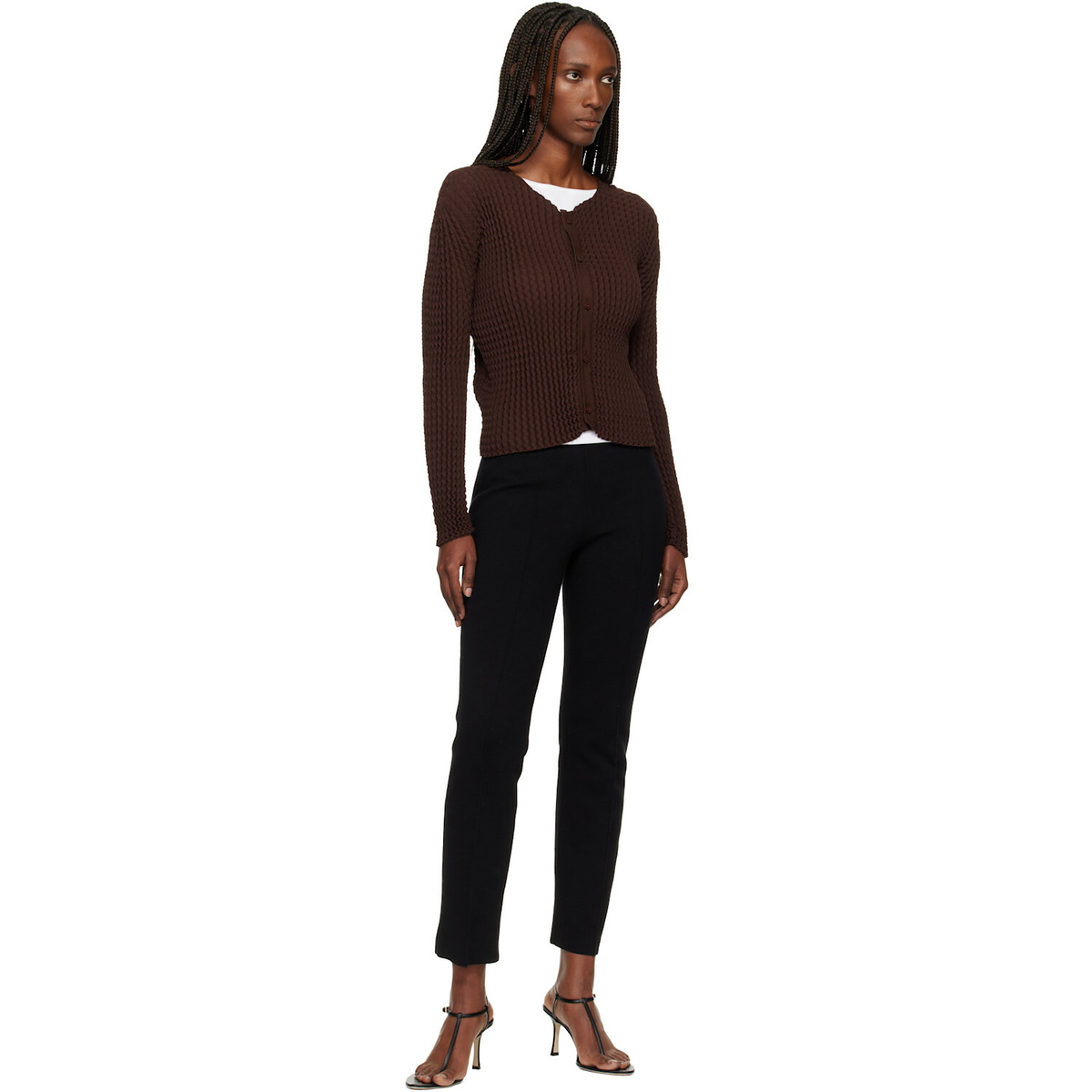 ISSEY MIYAKE Brown October Spongy-58 Cardigan