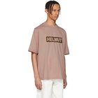 Helmut Lang Pink Tall Logo T-Shirt