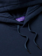 Ralph Lauren Purple label - Logo-Embroidered Cotton-Blend Jersey Hoodie - Blue