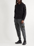 Stone Island - Slim-Fit Tapered Logo-Appliquéd Cotton-Jersey Cargo Sweatpants - Gray