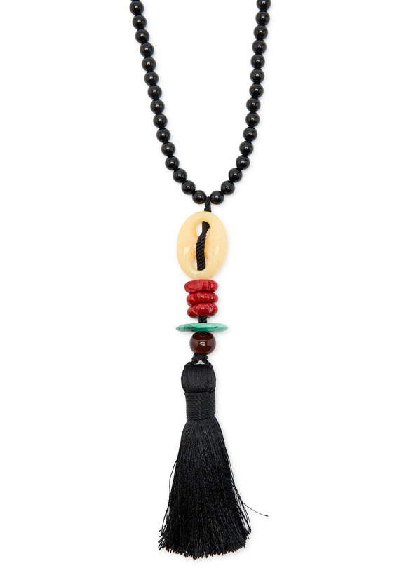 Photo: Timeless Pearly Tassel Beaded Necklace - Multicoloured - One Size