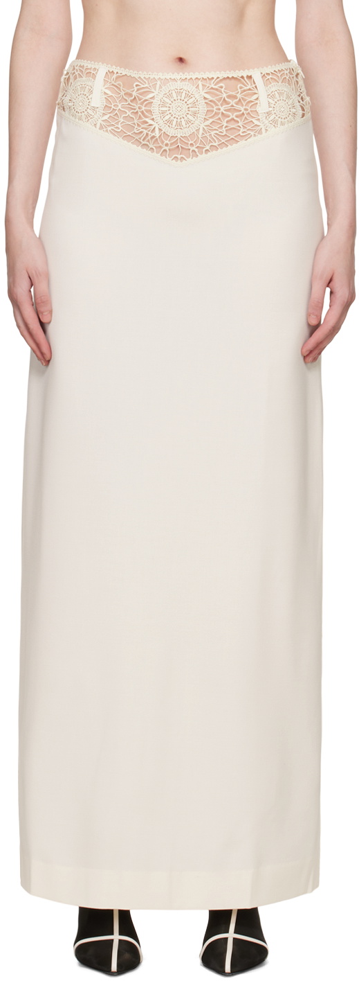 Beaufille Off-White Roma Maxi Skirt